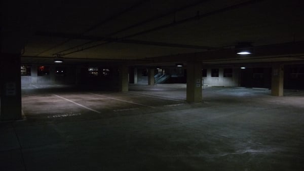 old parking garage lights