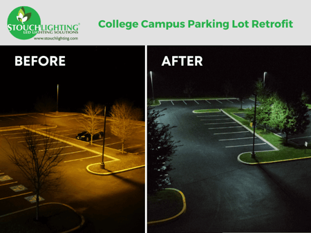 Before After LED Retrofit Parking Lot Blog Compressed
