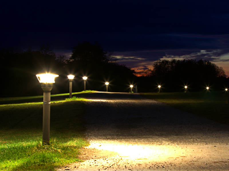 Bollard Lights on Pathway