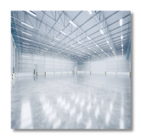 LED High Bay Lighting in Large Warehouse