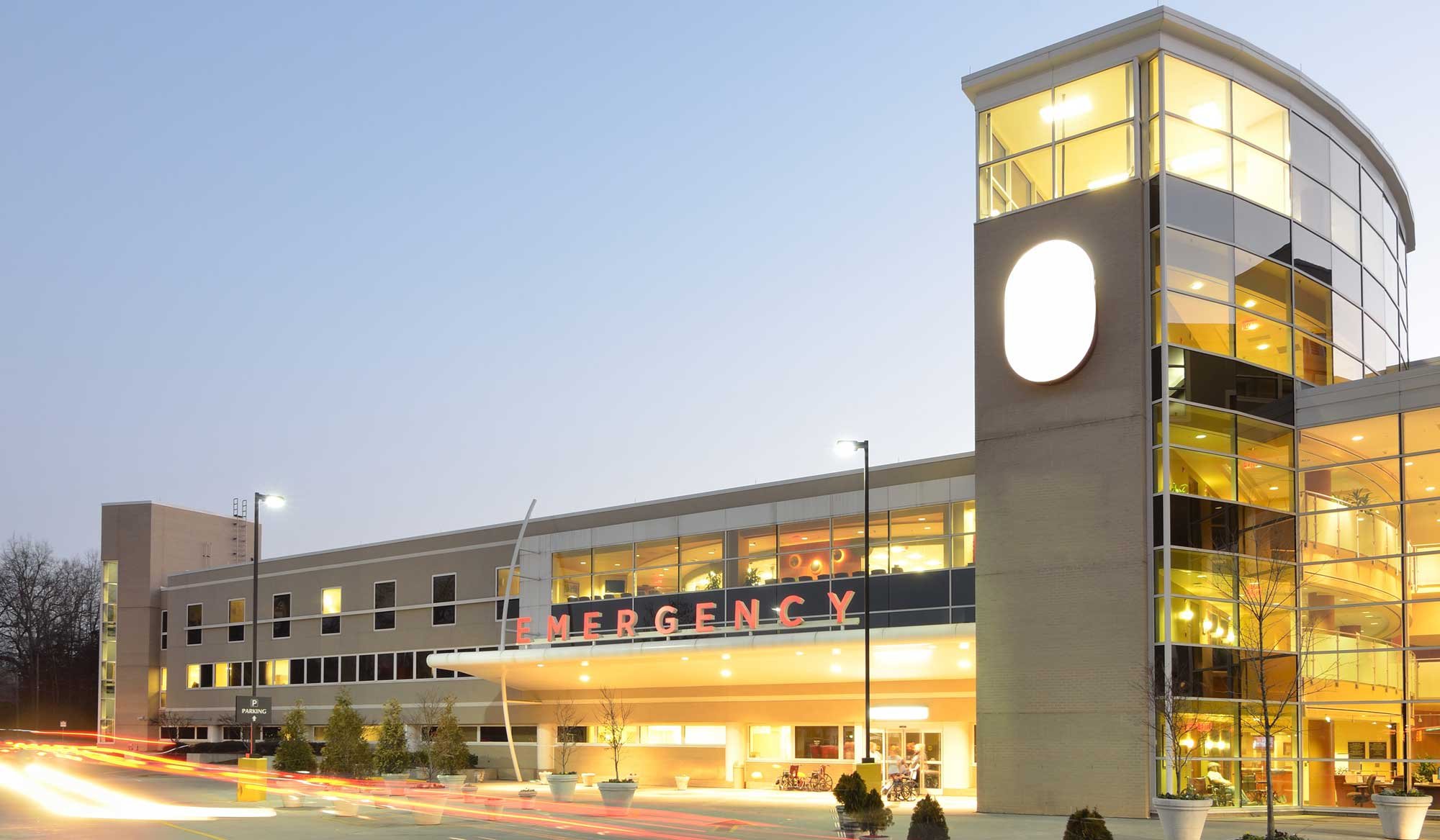 Hospital Exterior At Night