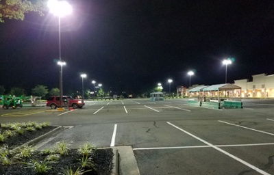 Parking Lot Commercial Lighting Retrofit After Photo