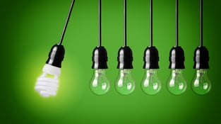 Lighting Hanging on Green Background