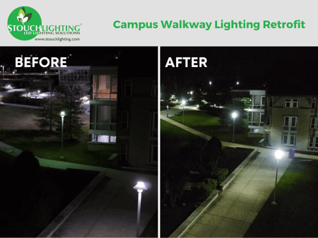 Neumann Walkway LED Retrofit Before After Blog Image Compressed
