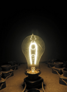 Replica of Thomas Edison Incandescent Light Bulb