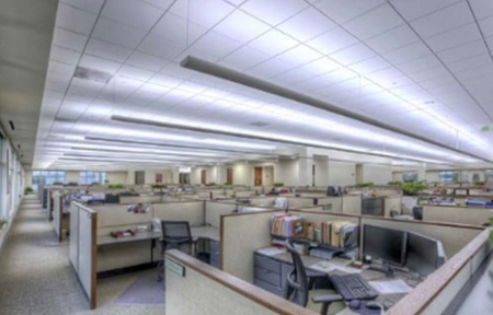 Fluorescent Replacement Lighting in Office