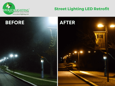 Street Lighting LED Retrofit Before & After Blog Compressed