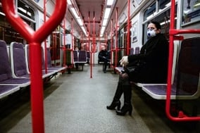 Subway Interior During Coronavirus Pandemic