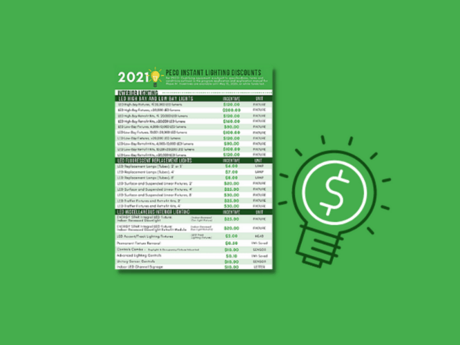 2021 PECO Lighting Rebate featured image
