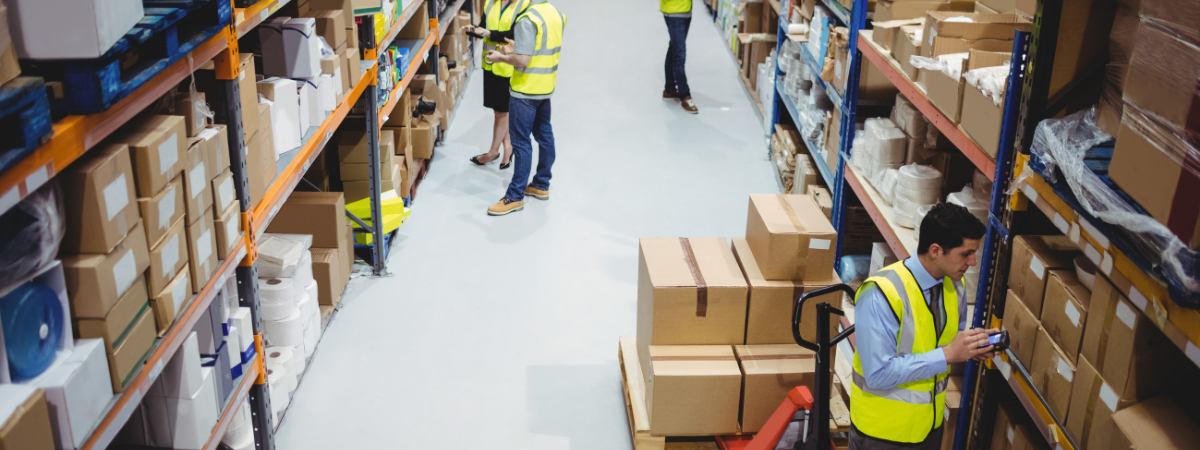 Warehouse with LED lights and workers Hero Image 15